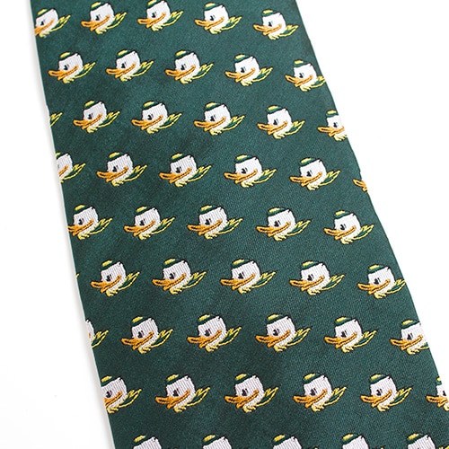 Fighting Duck, Neil, Green, Necktie, Silk, Accessories, Men, Repeating, 114336